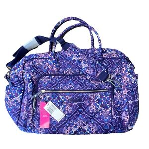 Vera Bradley Iconic Weekender Travel Bag Regal Rosette Brand New With Tags